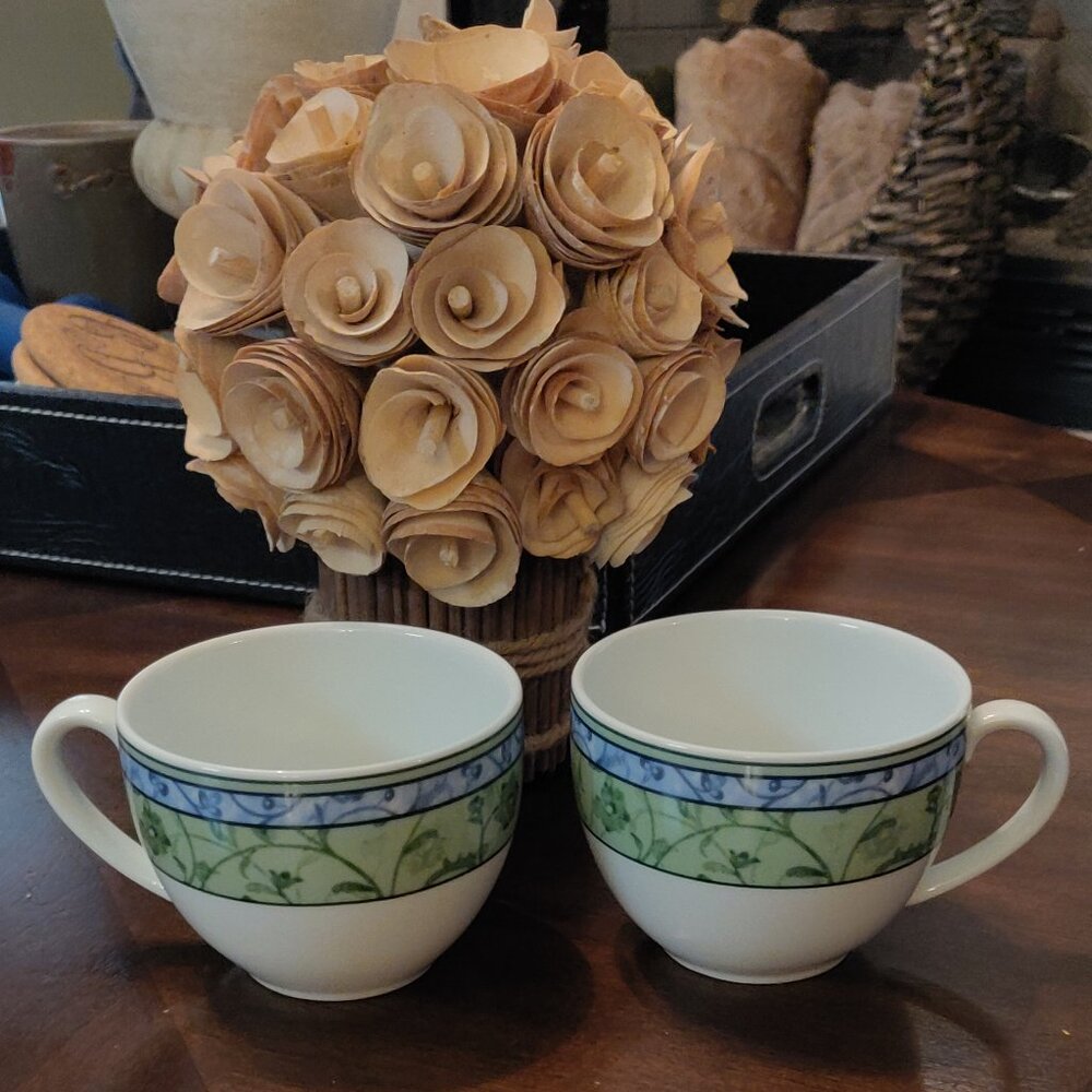 Wedgewood Watercolour SET OF 2 Vintage Fine Porcelain Cups